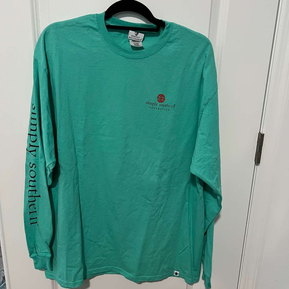 Simply Southern  Woman’s Green Long Sleeve Christmas Shirt